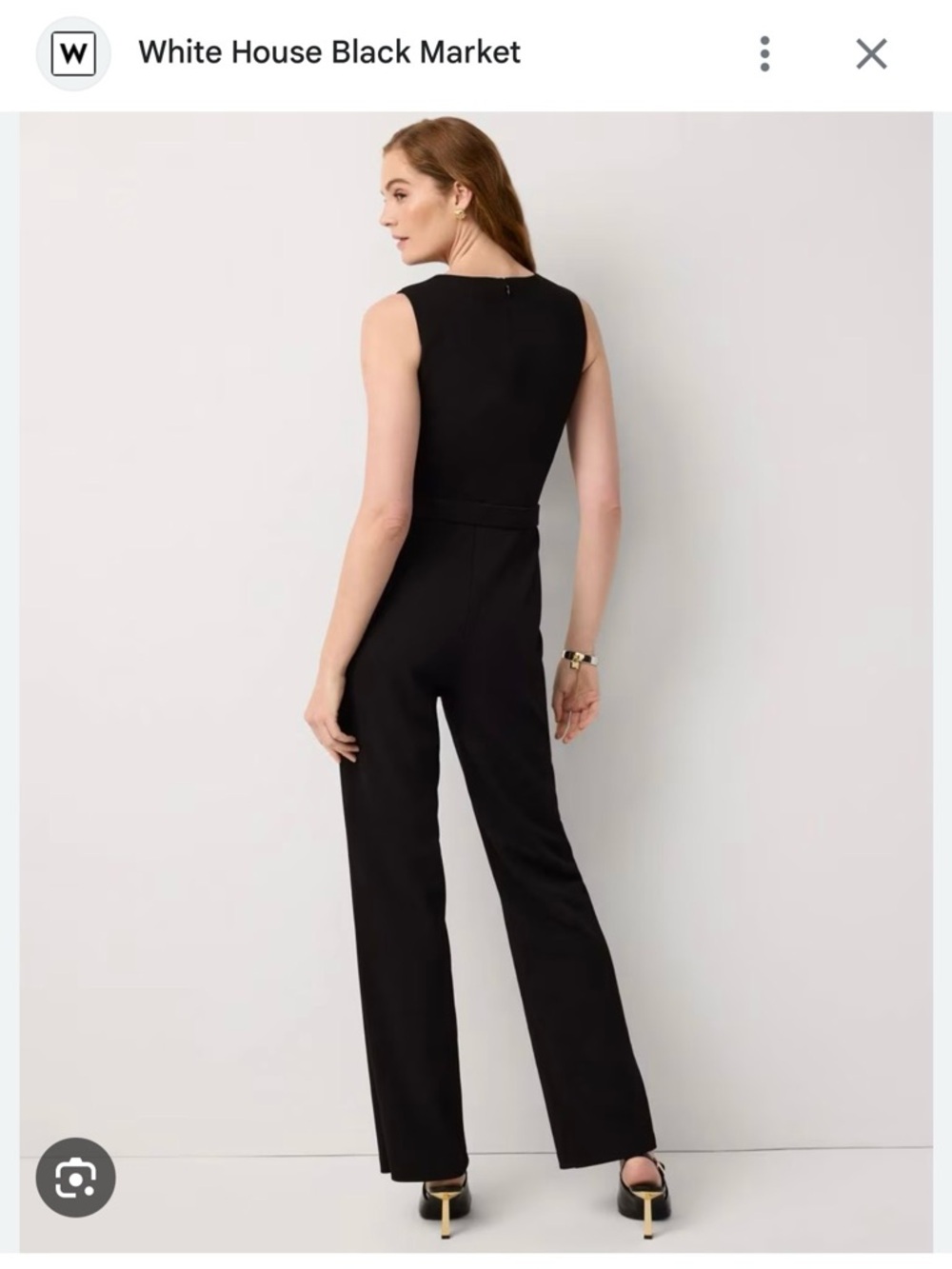 White House Black Market Black Sleeveless Jumpsuit